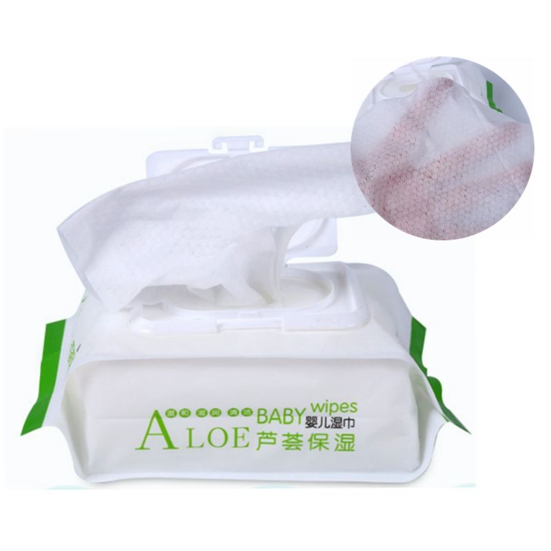 Faintly acid PH skin friendly baby wet tissue with Aole Vera wet tissue