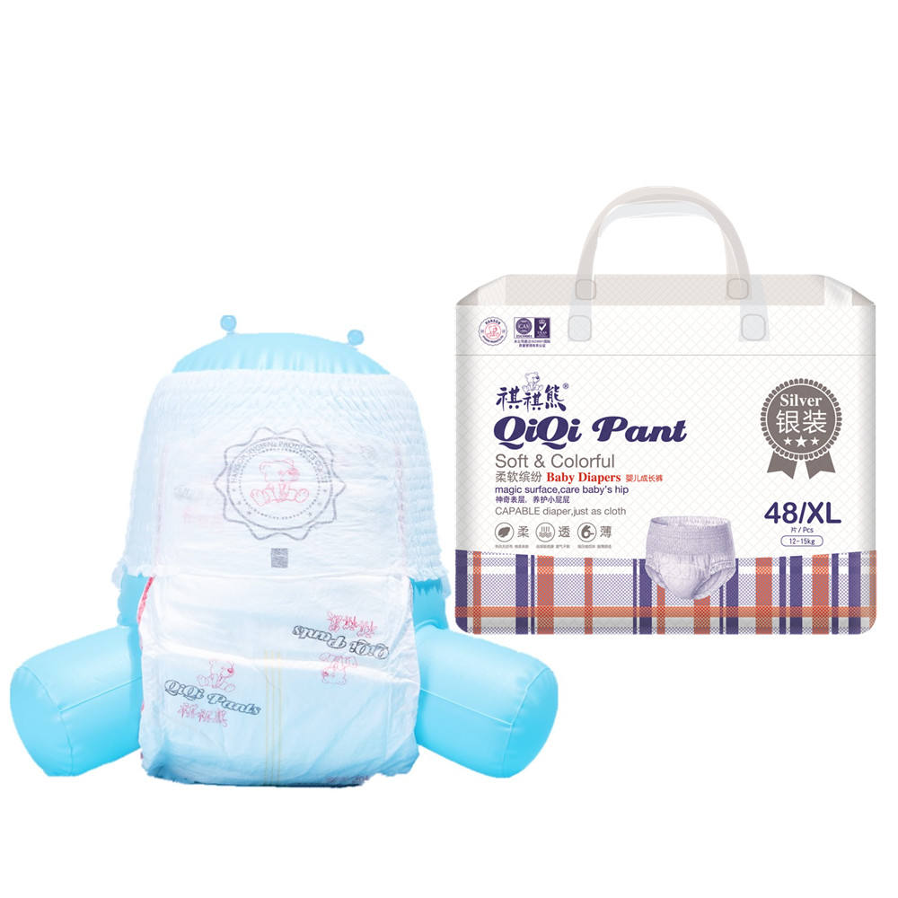 Custom Baby Soft Skin Organic Clothlike Film Cotton Diaper Pull Up Pants For Baby