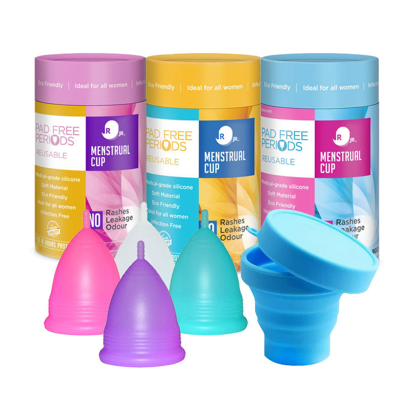 Eco friendly Menstrual Reusable 100% Medical Grade Silicone Menstrual Cups